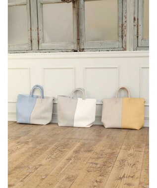 Green Parks ・ｃａｃｈｅ　ｃａｃｈｅ　バイカラーフェイクレザートート Yellow