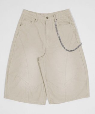 WEGO 【SMLサイズ展開】チェーン付きバルーンショーツ ホワイトアイボリー