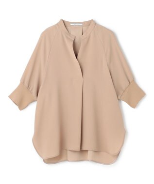BEIGE， FLEUR / 異素材カフス スタンドカラーブラウス Beige
