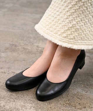 Pointer 日本製 本革 生活防水機能付きパンプス ブラック