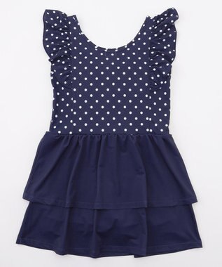 組曲 KIDS 【SS-Lサイズ】 フリルスカートスイムウェア(ワンピース) ネイビー