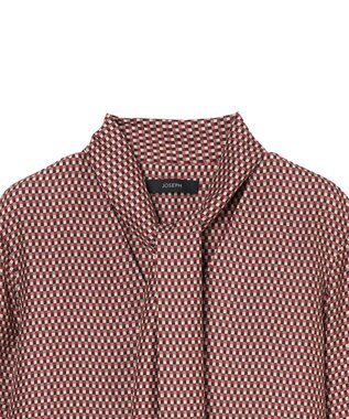 JOSEPH 【洗える】オーバーレイプリント　ブラウス Ruby combo