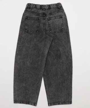 WEGO 【KIDS/150cm/160cm/ウエストゴム】イージー3Dバレルレッグデニムパンツ（JUNIOR） デニムブラックソノタ