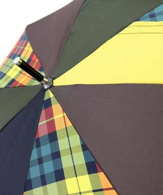 +RING 【限定/日本製】メンズ向け プラスリング 長傘60cm YEL/CHK SR62 黄