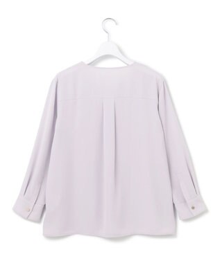 23区 S 【洗える】 バックサテンアムンゼン キーネック ブラウス ライラック系