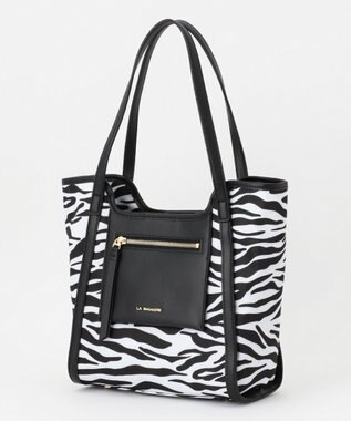 LA BAGAGERIE リサイクルレザー　フラップトート ブルーブラック