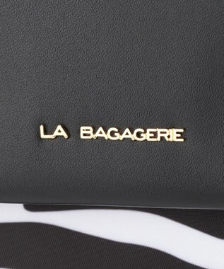 LA BAGAGERIE リサイクルレザー　フラップトート ブルーブラック