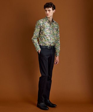 JOSEPH ABBOUD 【リバティー柄】プリントシャツ オリーブ系6