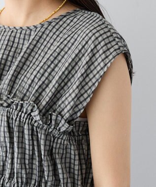 CRAFT STANDARD BOUTIQUE サッカーチェックブラウス Gray