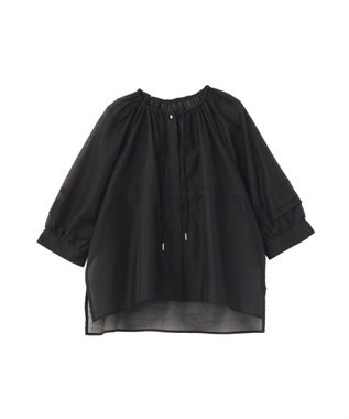 YECCA VECCA タックスリーブシアーシャツ Black