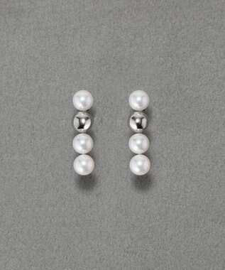 Phoebe 【金属アレルギー対応】ミックスドットピアス　シルバー/ニッケルフリー/パール シルバー