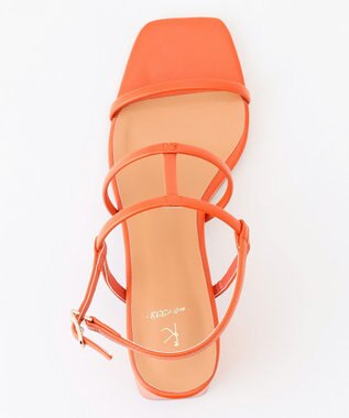 組曲 ナローストラップサンダル オレンジ系9