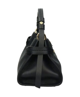 INTER-CHAUSSURES 【LORISTELLA】シュリンクレザーハンドバッグ ブラック