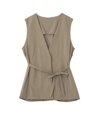 YECCA VECCA ドライタッチウエストベルトジレ Dark Beige