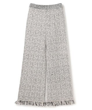 uncrave ツイードニット フレアパンツ オフ×ブラック