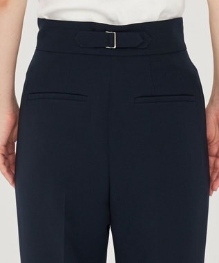 uncrave 【防シワ・洗濯機洗い可】ウォッシャブルダブルクロス テーパード パンツ ネイビー