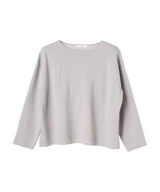 Green Parks 洗える　ボートネックニットプルオーバー Light Gray