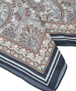 Green Parks ペイズリースカーフ Navy