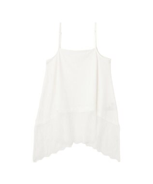 Green Parks 裾レースイレヘムキャミ White