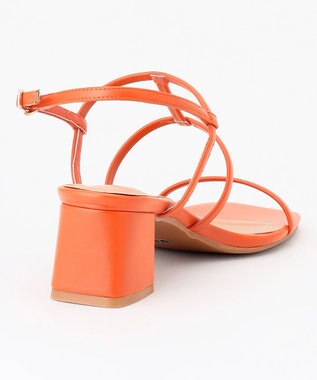 組曲 ナローストラップサンダル オレンジ系9