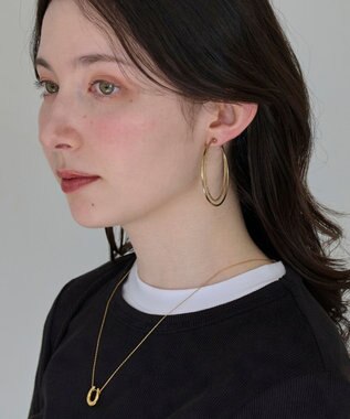 Phoebe ダブルレイヤードフープイヤリング ゴールド