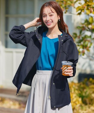 Tiaclasse 【テフロン加工・撥水・花粉ガード】マウンテンパーカー ネイビー