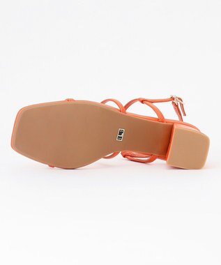 組曲 ナローストラップサンダル オレンジ系9