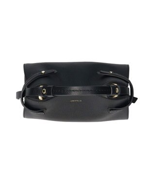 INTER-CHAUSSURES 【LORISTELLA】シュリンクレザーハンドバッグ ブラック