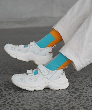 nitorito 【UNISEX】米沢オリジナル柄 block 靴下 yellow