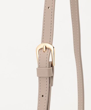 LA BAGAGERIE ランダムプリーツショルダーバッグ タテ グレージュ