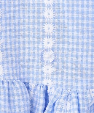 ANY KIDS 【洗濯機可能】サッカー ストライプワンピース サックスブルー