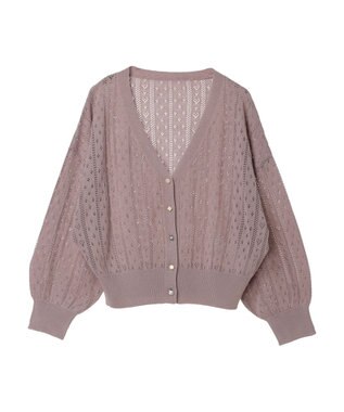 earth music&ecology キラキラボタンハートカーディガン Pink