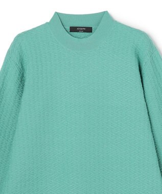 JOSEPH HOMME 新柄【イージーケア】 ヴィスコースリンクス　モックネックニット スモーキーグリーン系