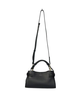 INTER-CHAUSSURES 【LORISTELLA】シュリンクレザーハンドバッグ ブラック