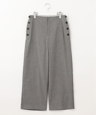 J.PRESS LADIES L 【洗える】Mixツイードチェック  セミワイド パンツ ライトグレー系3