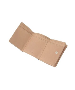 genten 【新型】フレスコ 三つ折り財布 サンドベージュ