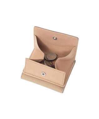 genten 【新型】フレスコ 三つ折り財布 サンドベージュ