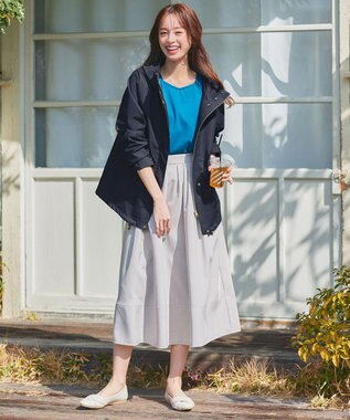 Tiaclasse 【テフロン加工・撥水・花粉ガード】マウンテンパーカー ネイビー