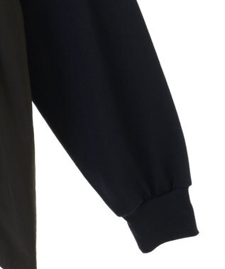 Green Parks ミニ裏毛異素材ドッキングロゴプルオーバー Charcoal Gray