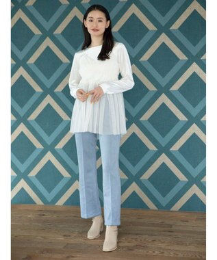 Green Parks ・ＥＬＥＮＣＡＲＥ　ＤＵＥ　ベロアクルーロングＴＥＥ Off White