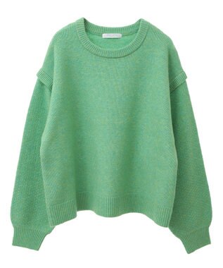 Green Parks 袖かのこニットプルオーバー Pink