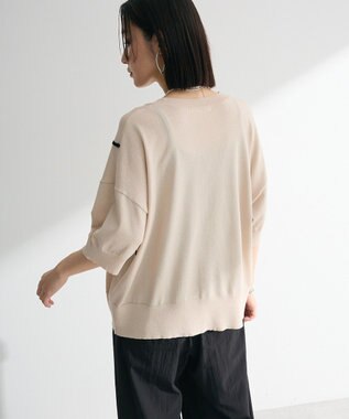 Green Parks 刺繍コードＶネックフレンチカーディガン Light Beige