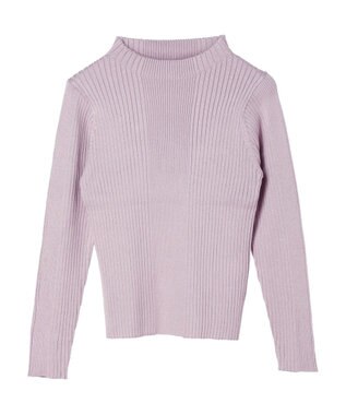 earth music&ecology 切り替えリブニットプルオーバー Pink Beige