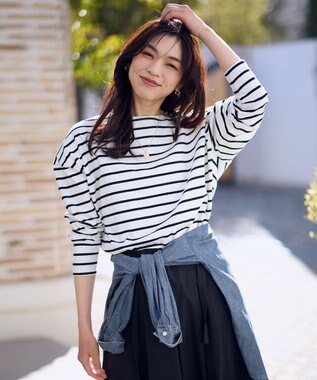 ANY コクーンボーダープルオーバー ブラック