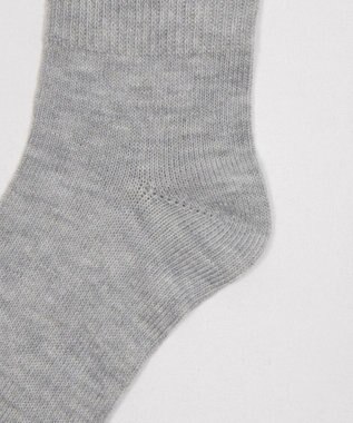 WEGO 刺繍ロゴローゲージゆるリブソックス ライトグレー