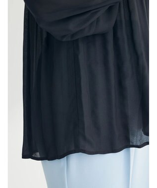 Green Parks マジョリカプリーツブラウス Black