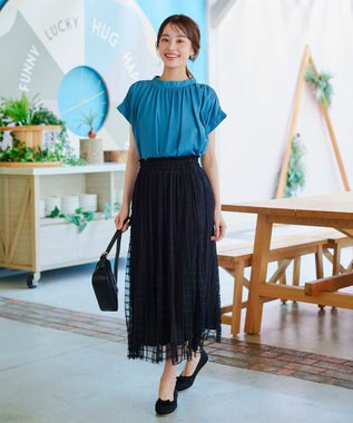 Tiaclasse 【安田美沙子さん着用/小倉優子さん着用・洗える/撥水】プチリボンニットフラットパンプス ブラック