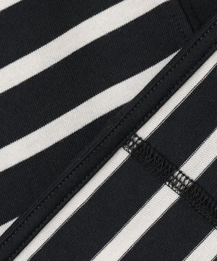 J.PRESS YORK STREET 【WOMEN】ボーダードルマン Tシャツ ブラック系1