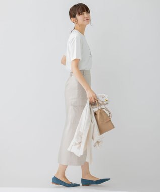 23区 【洗える】アンカーロゴプリント 半袖 Tシャツ ホワイト系