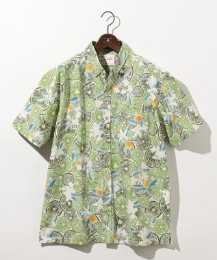 JOSEPH ABBOUD 【老舗アロハブランドとのコラボレーション】KAHALA ALOHAシャツ ライム柄